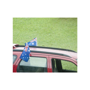 2x AUSTRALIA CAR FLAG with Window Clip Flags Australia Day 30cm x 45cm V563-13264-2PK