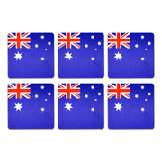 6pcs AUSTRALIA FLAG COASTERS Placemat Table Drinks Wine Beer Holder Souvenir V563-13270-1PK