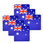 6pcs AUSTRALIA FLAG COASTERS Placemat Table Drinks Wine Beer Holder Souvenir V563-13270-1PK