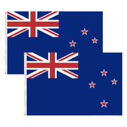 2x New Zealand Country Flags Kiwi Heavy Duty Outdoor Maori - 150cm x 90cm V563-13276_2X