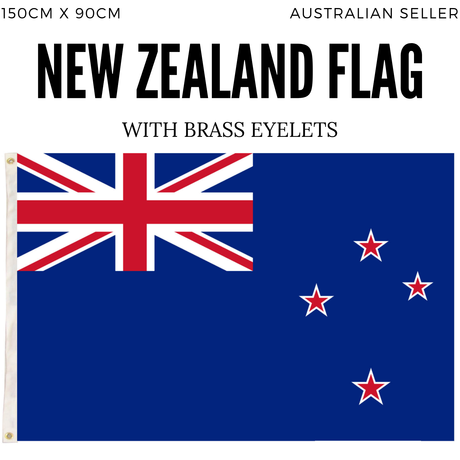 2x New Zealand Country Flags Kiwi Heavy Duty Outdoor Maori - 150cm x 90cm V563-13276_2X