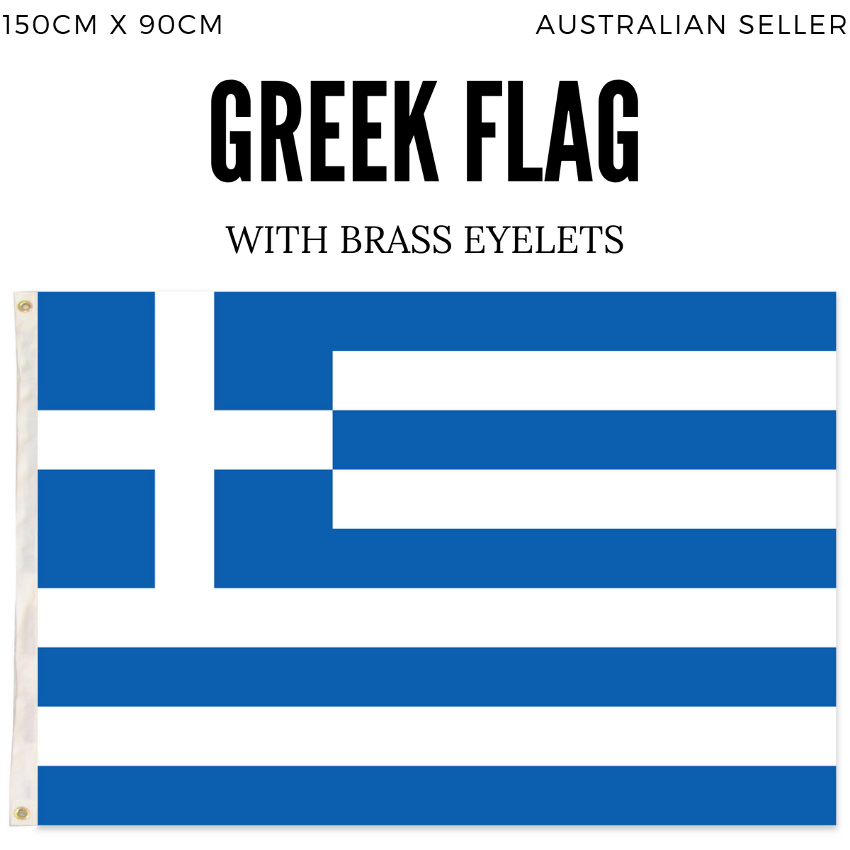 Greece Country Flag Greek Heavy Duty National Olympics Europe - 150cm x 90cm V563-13277