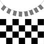 CHECKERED BUNTING FLAG Race Car Chequered Flag Banner Hanging Decoration Rectangular - 3.6 Metres V563-13281-1PK
