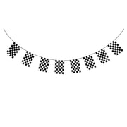 CHECKERED BUNTING FLAG Race Car Chequered Flag Banner Hanging Decoration Rectangular - 3.6 Metres V563-13281-1PK