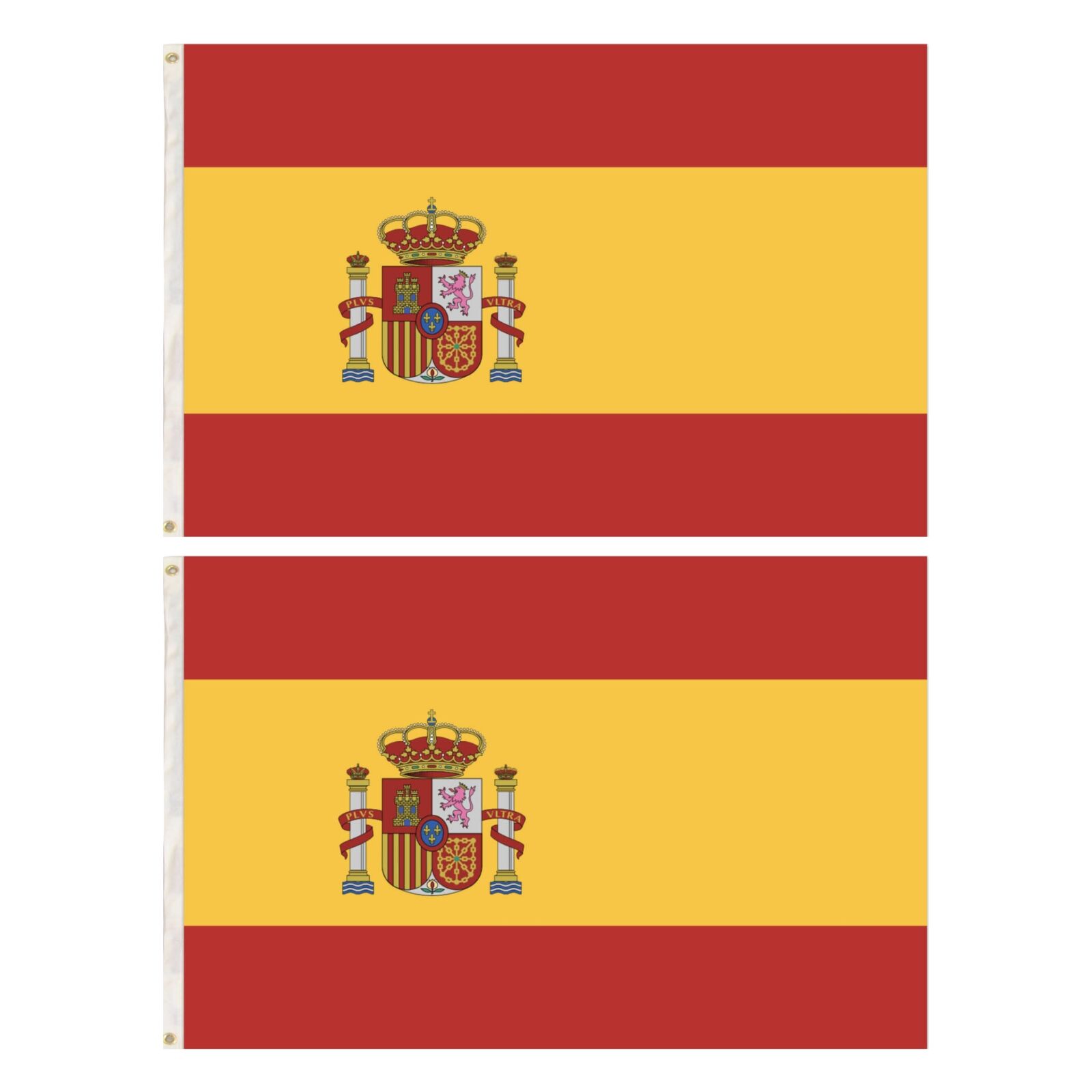 2x Spain Spanish Country Flags Heavy Duty Outdoor Espana - 150cm x 90cm V563-13284_2X