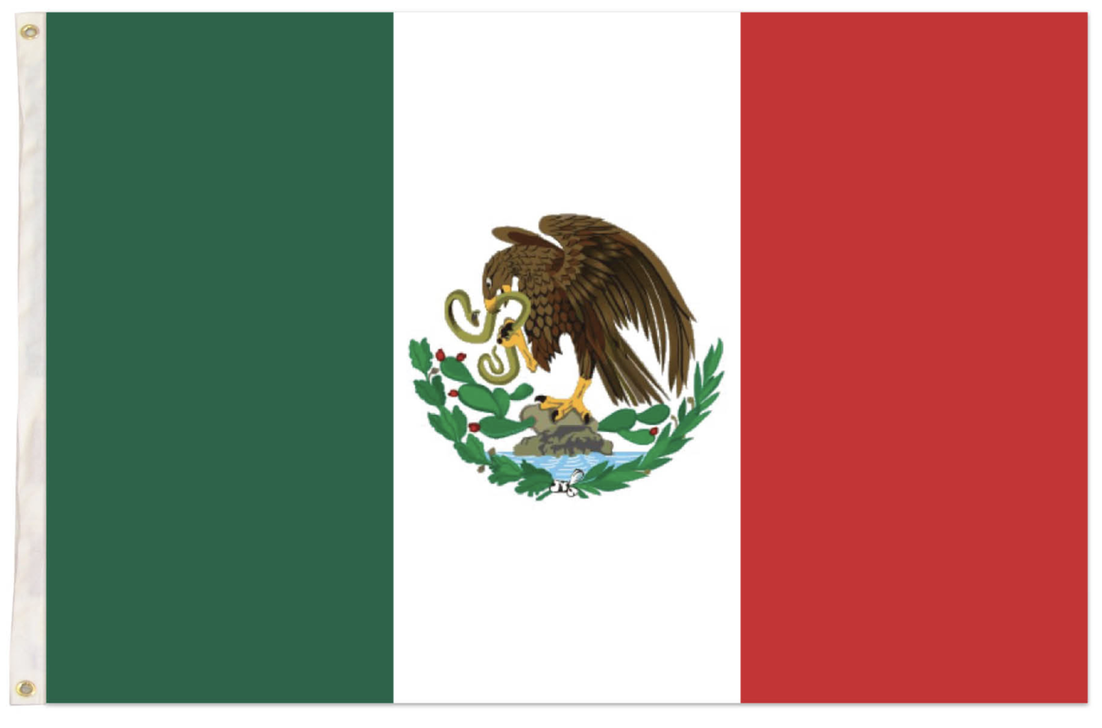 Mexico Mexican Country Flag Heavy Duty Outdoor - 150cm x 90cm V563-13285