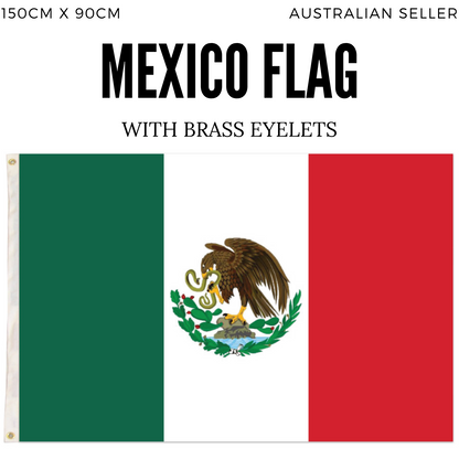Mexico Mexican Country Flag Heavy Duty Outdoor - 150cm x 90cm V563-13285