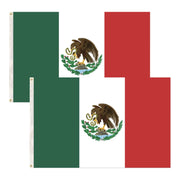 2x Mexico Mexican Country Flags Heavy Duty Outdoor - 150cm x 90cm V563-13285_2X