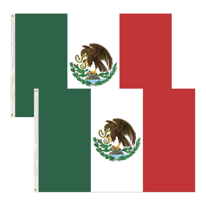 2x Mexico Mexican Country Flags Heavy Duty Outdoor - 150cm x 90cm V563-13285_2X