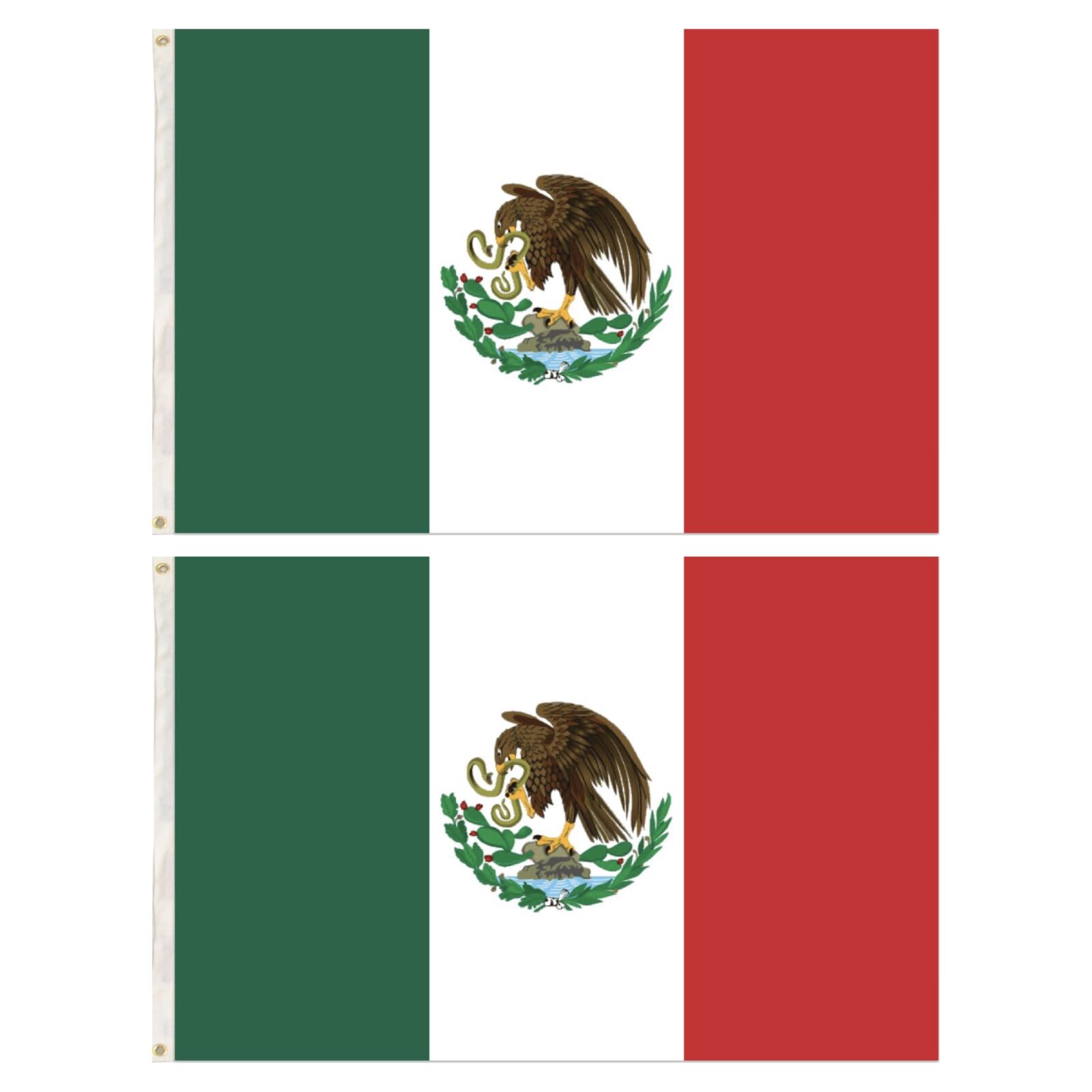 2x Mexico Mexican Country Flags Heavy Duty Outdoor - 150cm x 90cm V563-13285_2X