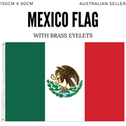 2x Mexico Mexican Country Flags Heavy Duty Outdoor - 150cm x 90cm V563-13285_2X