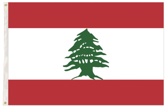 Lebanon Lebanese Country Flag Heavy Duty Outdoor - 150cm x 90cm V563-13286