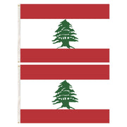 2x Lebanon Lebanese Country Flags Heavy Duty Outdoor - 150cm x 90cm V563-13286_2X