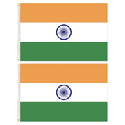 2x India Country Flags Indian Heavy Duty National Cricket Diwali Divali - 150cm x 90cm V563-13287_2X