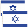 2x Israel Israeli Country Flags Heavy Duty Star Of David Jewish - 150cm x 90cm V563-13288-2PCS