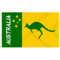 Australian Green and Gold/Yellow Flag w/ Kangaroo - 90x150cm Australia Day V563-13302