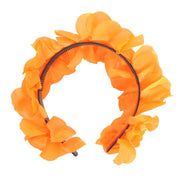 Hawaiian Flower Headband Wreath in Orange - Tropical Luau Costume Accessory V563-13313-08