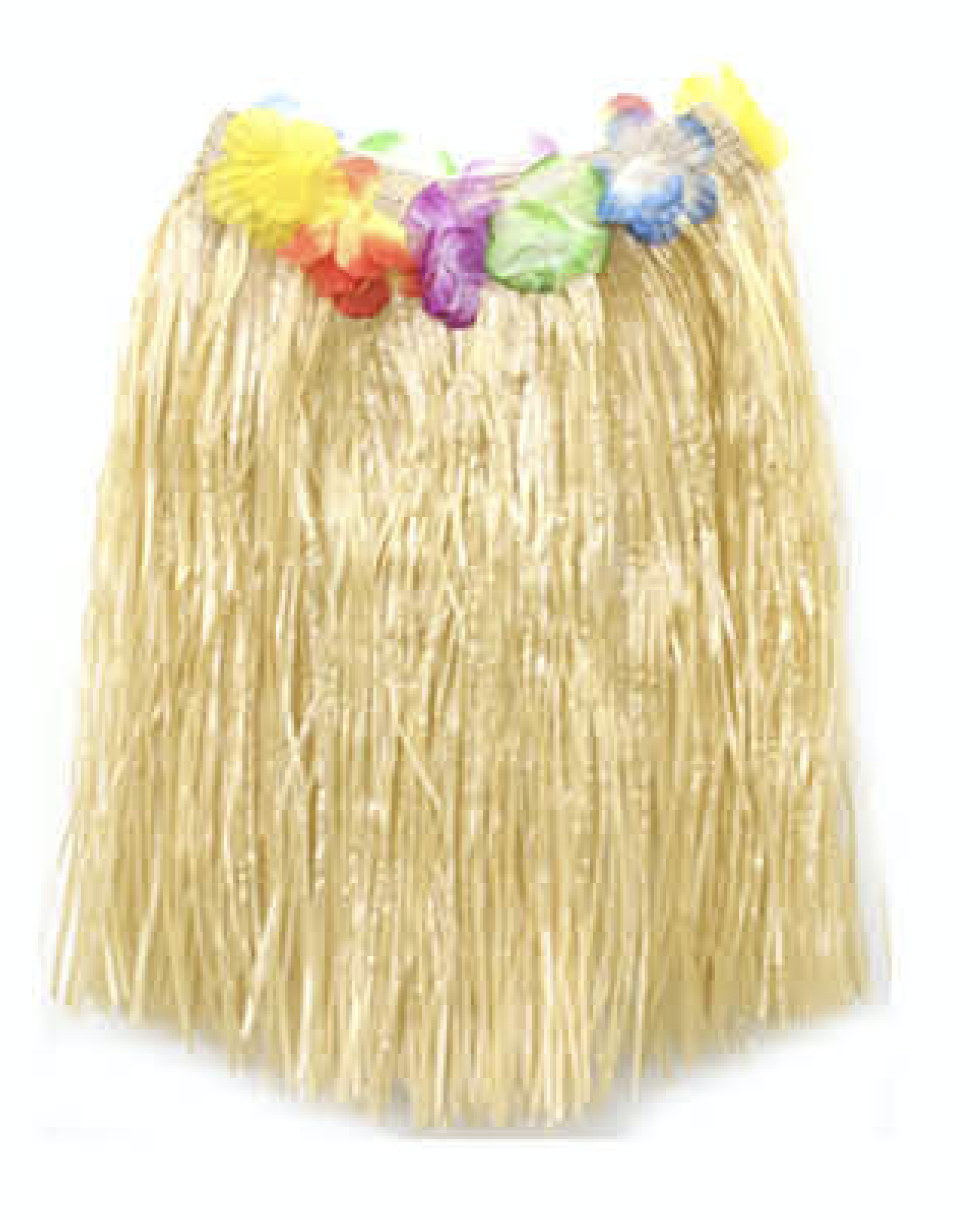 40cm HAWAIIAN HULA SKIRT Tropical Costume Dress Lei Grass Flower Party Adult - Natural V563-13360-10