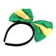 Green and Gold Yellow Bow Headband - Australia Day & Sports Event Accessory V563-14718