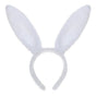 BUNNY EARS HEADBAND Hairband Easter Costume Party Accessory Fancy Dress V563-14745-WHT