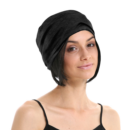 Seamless Tube Bandana Head Scarf Face Cover Mask Gaiter Ski Snow in Black V563-14775-BLACK