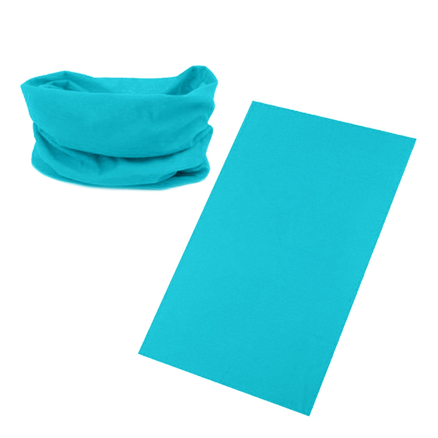 Seamless Tube Bandana Head Scarf Face Cover Mask Gaiter Ski Snow in Light Blue V563-14775-LIGHTBLUE