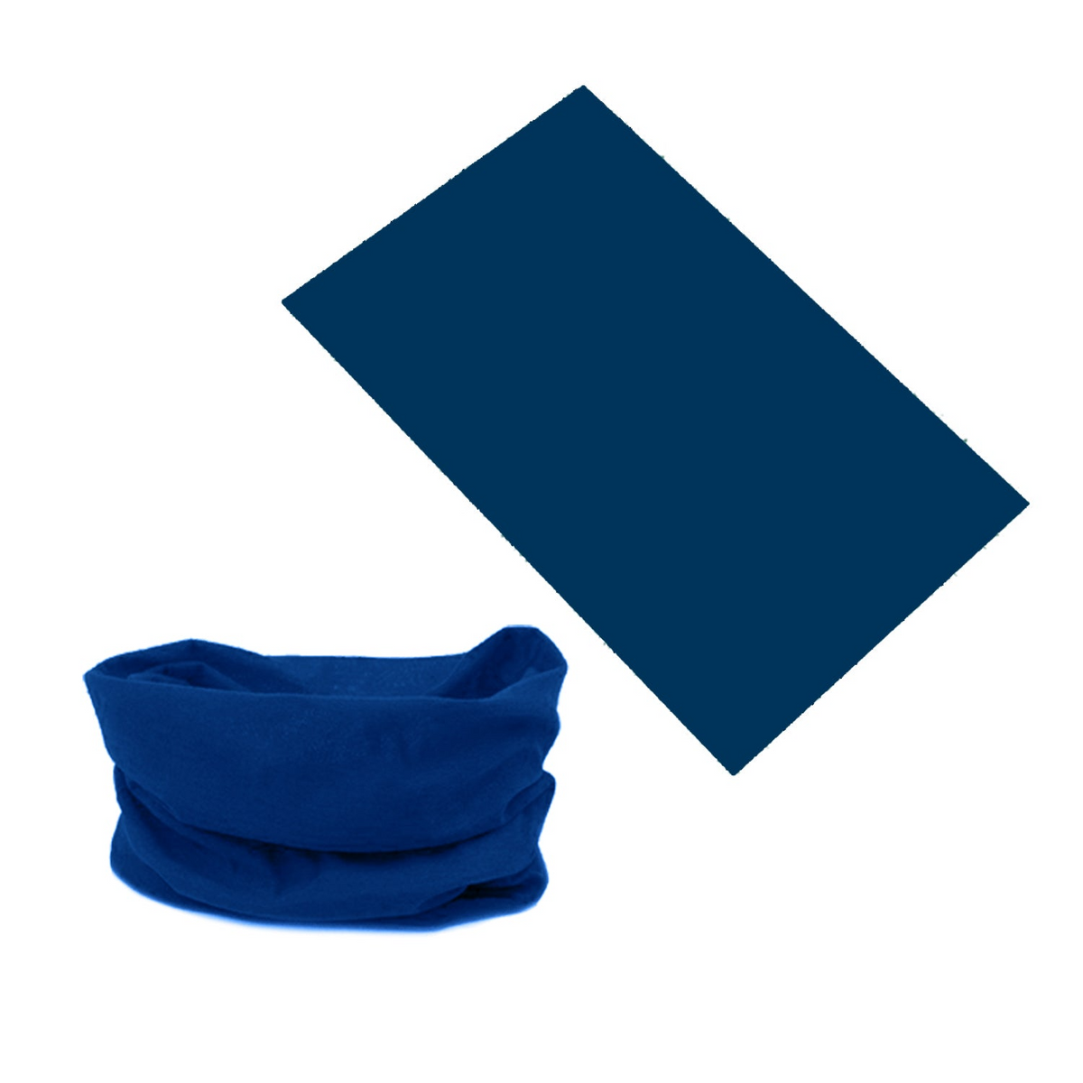 Seamless Tube Bandana Head Scarf Face Cover Mask Gaiter Ski Snow in Navy V563-14775-NAVY