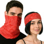 Seamless Tube Bandana Head Scarf Face Cover Mask Pattern Mask Neck Gaiter - Red V563-14776-RED