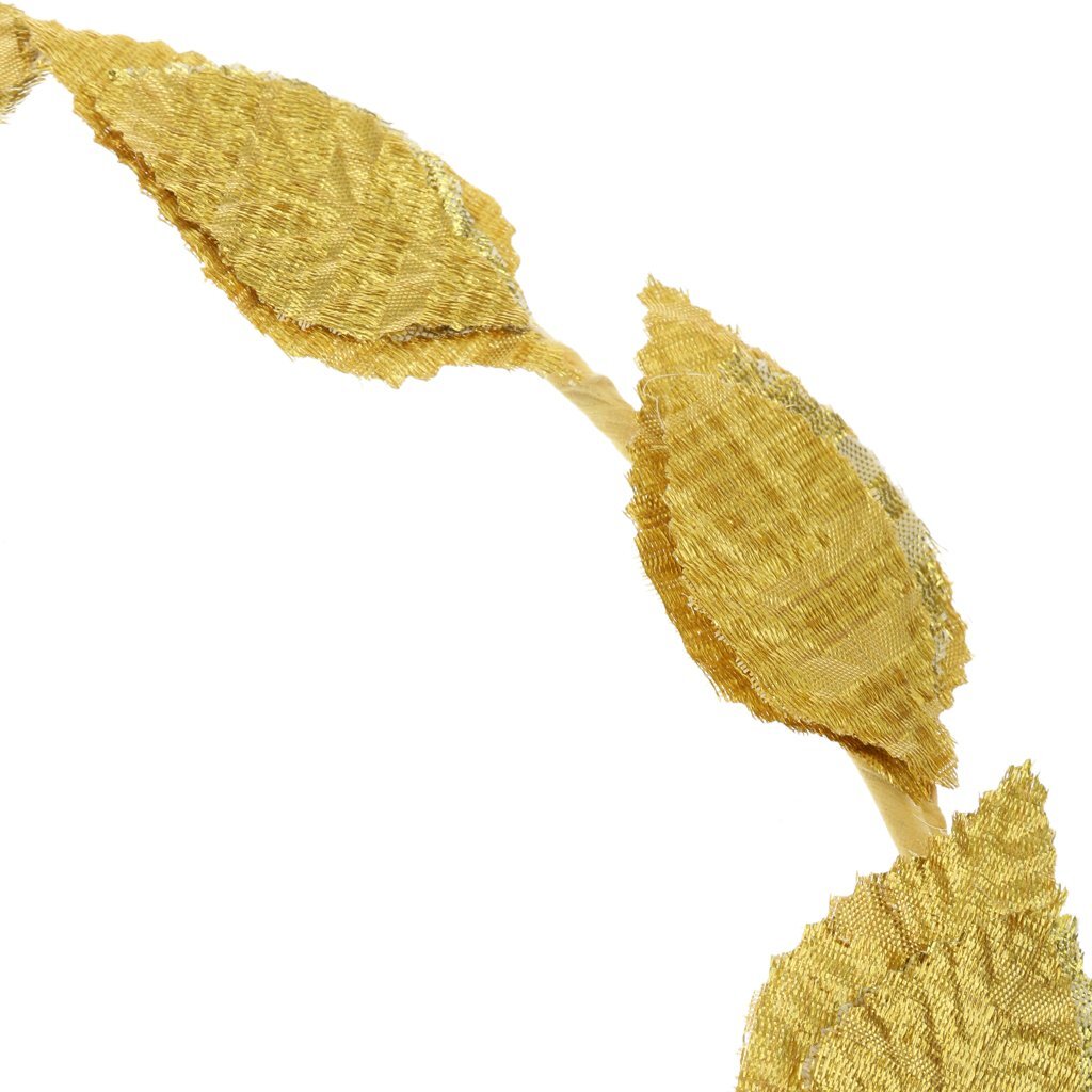 GOLD LEAF WREATH Greek Headband Crown Leaves Band Roman Costume Dress Party V563-14836