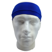 PLAIN HEADBAND Elastic Stretch Sports Yoga Hair Band Unisex 8cm Wide Wrap - Blue V563-14895-BLU