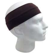 PLAIN HEADBAND Elastic Stretch Sports Yoga Hair Band Unisex 8cm Wide - Brown V563-14895-BRWN