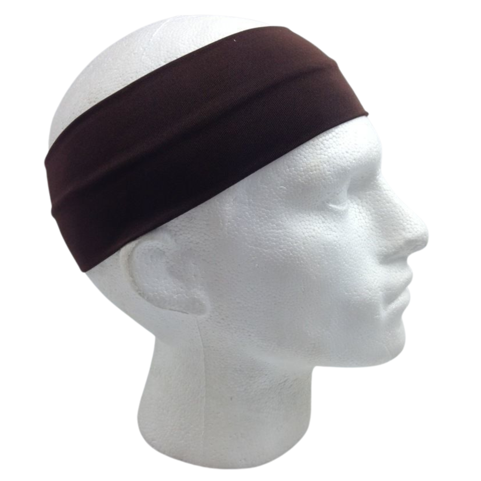 PLAIN HEADBAND Elastic Stretch Sports Yoga Hair Band Unisex 8cm Wide - Brown V563-14895-BRWN