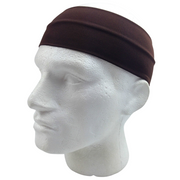 PLAIN HEADBAND Elastic Stretch Sports Yoga Hair Band Unisex 8cm Wide - Brown V563-14895-BRWN