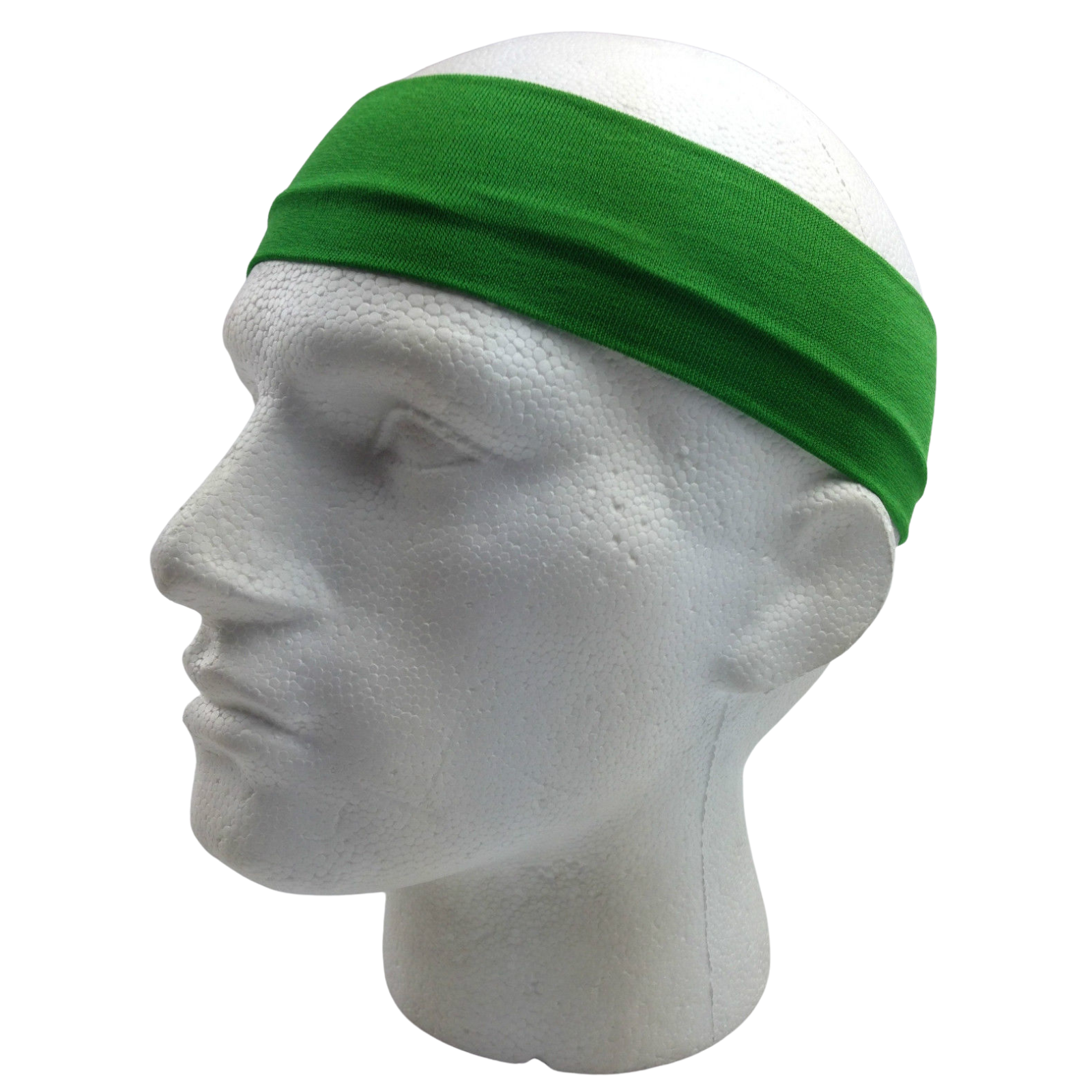 PLAIN HEADBAND Elastic Stretch Sport Yoga Hair Band Unisex 8cm Wide Wrap - Green V563-14895-GRN