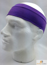 PLAIN HEADBAND Elastic Stretch Sports Yoga Hair Band Unisex 8cm Wide - Purple V563-14895-PUR