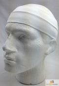 PLAIN HEADBAND Elastic Stretch Sports Yoga Hair Band Unisex 8cm Wide - White V563-14895-WHT