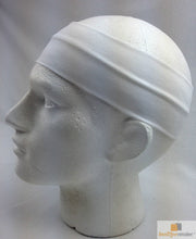 PLAIN HEADBAND Elastic Stretch Sports Yoga Hair Band Unisex 8cm Wide - White V563-14895-WHT
