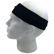 2pc Set Plain Headband Elastic Stretch Sports Yoga Hair Band Unisex Wide Wrap V563-14895_BLACKWHITE