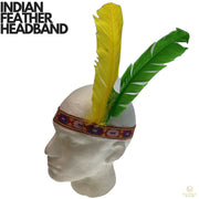 Native American Two Feather Headband Headdress Fancy Dress for Costume Party V563-14928