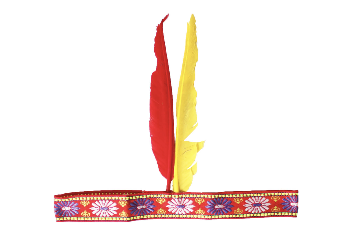 Native American Two Feather Headband Headdress Fancy Dress for Costume Party V563-14928