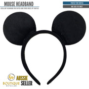 Mickey Minnie Mouse Headband Costume Halloween Party Hair Head Band - Black V563-14950