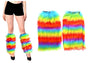 1 Pair Fluffy Leg Warmers Rainbow Gay Pride LGBTQ V563-15179