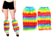 1 Pair Fluffy Leg Warmers Rainbow Gay Pride LGBTQ V563-15179