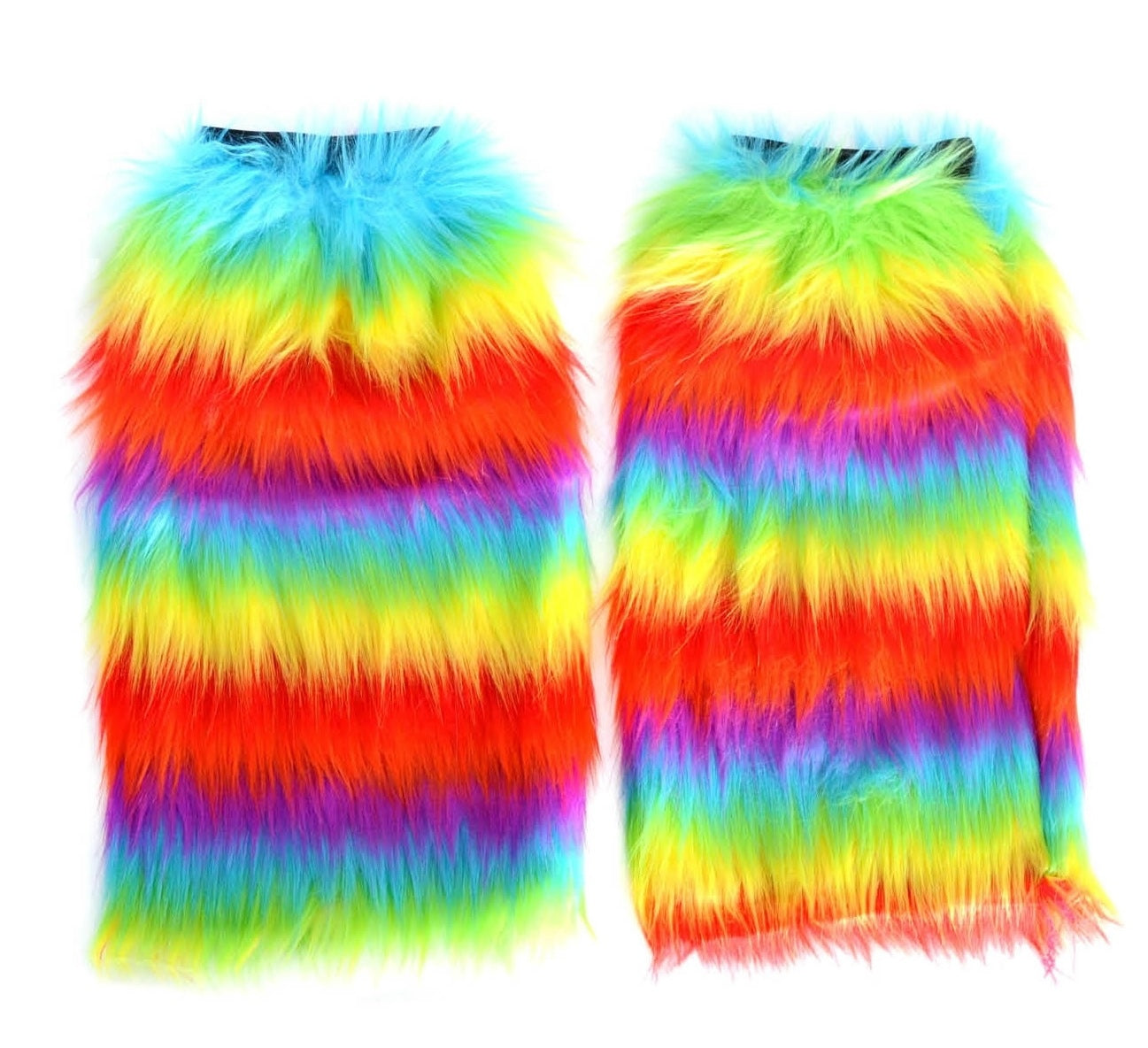 1 Pair Fluffy Leg Warmers Rainbow Gay Pride LGBTQ V563-15179