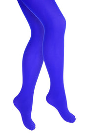 Pantyhose Tights Stockings Hosiery Womens Ladies Plain Colours - Blue V563-15200-BLU-ONESIZE