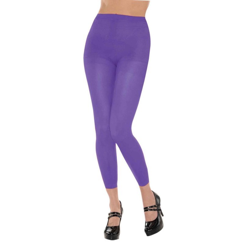 PANTYHOSE Tights Stockings Hosiery Womens Ladies Plain Colours - Purple - One Size Fits Most V563-15200-PRPLE-ONESIZE