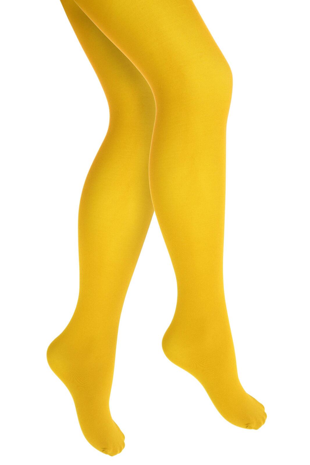 PANTYHOSE Tights Stockings Hosiery Womens Ladies Plain Colours - Yellow - One Size Fits Most V563-15200-YLW-ONESIZE