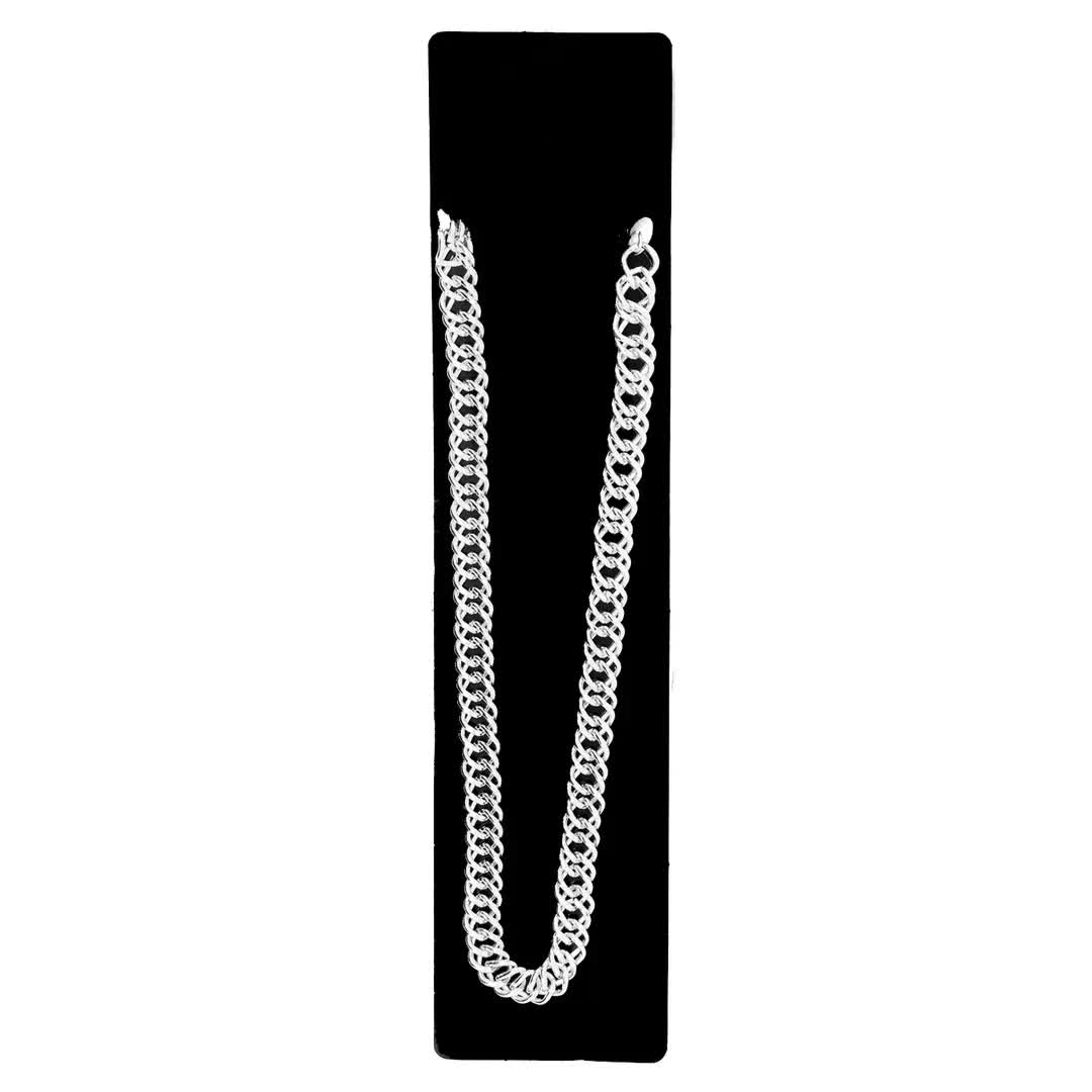 BIG NECKLACE 50cm Pimp Costume Party Fancy Dress Gangster Chain Jewellery - Silver V563-15800-SILVER