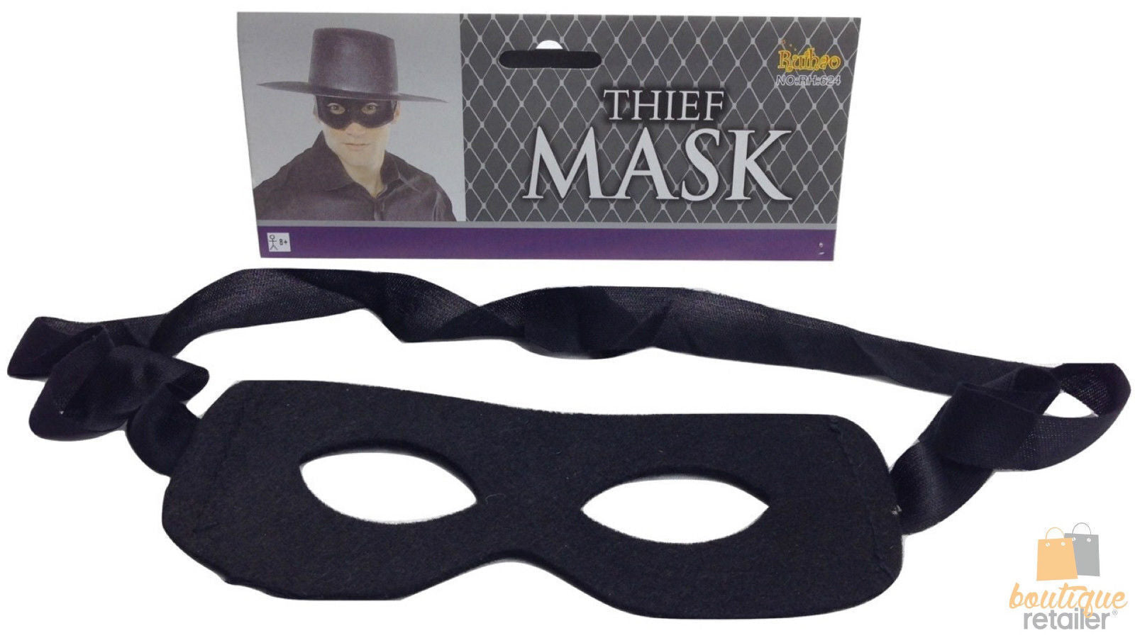 THIEF MASK Burglar Bandit Pirate Halloween Costume Fancy Dress Robber V563-17160