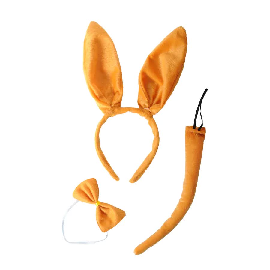 3pcs Kangaroo Animal Set Costume Dress Up Party Bow Tie Tail Ears Book Week V563-17201-28